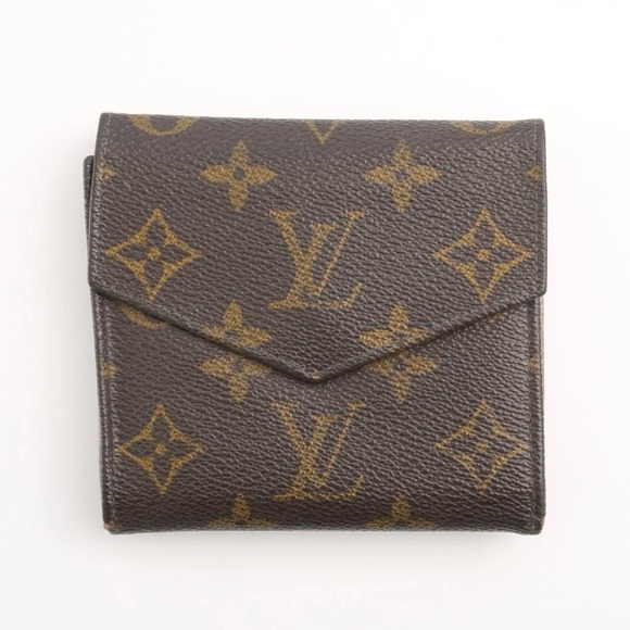 Authentic Louis Vuitton Classic Monogram Flowers Canvas Envelop Sarah Wallet - Picture 2 of 14